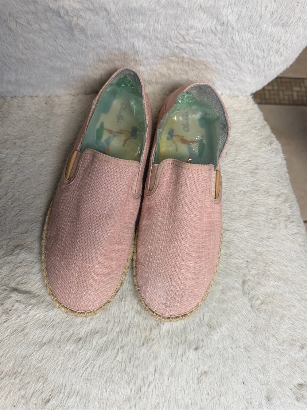 OluKai Women's Slip-On Espadrilles in Light Pink